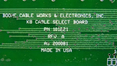 Boone Cable Works & Electronics 101221 K8 Cable Select Board 200081 Used