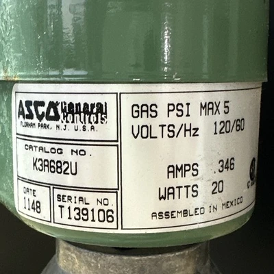 NEW ASCO K3A682U