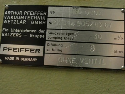 USED PFEIFFER UNO 030A