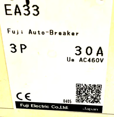 NEW FUJI ELECTRIC EA33 CIRCUIT BREAKER 3 POLE 30A
