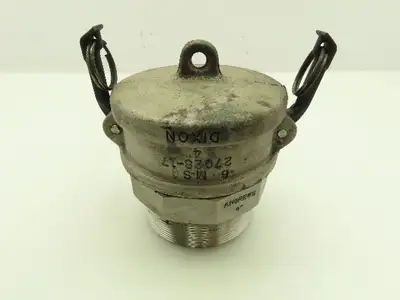 Dixon 400-F Cam & Groove Type F  4"Male Adaptor w/400 DC 4"Cam & Groove Dust Cap