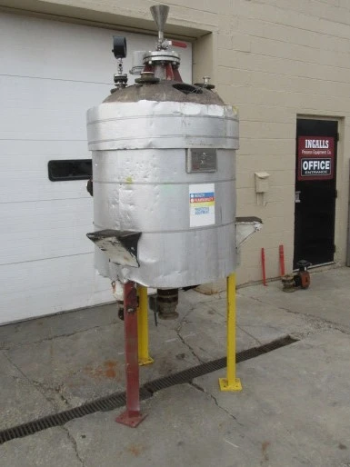100 gallon Stainless Steel Reactor Body, 316 S/S,  25 psi/FV and 100 psi jacket