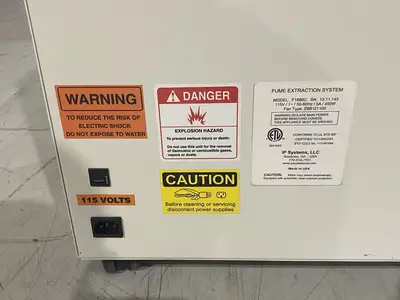 Used IP Systems Fume Extraction Systems 115V 1~ 5A 450W Fan type ZBB121100 Fume Extractors Michigan US | Maverick Industrial Sales #1391832
