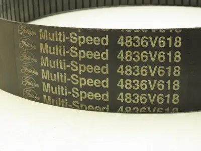 Gates 4836V618 Multi-Speed Rubber Timing Belt 3" Width 63.4" Length 9800-0155