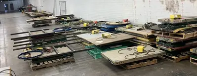 LOT OF (35) MISC. 2,000 LB. 2' x 4' SCISSOR-LIFT TABLES