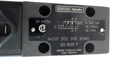 NEW DENISON HYDRAULICS A4D01 3152 0101 B1W01 SOLENOID VALVE A4D0131520101B1W01