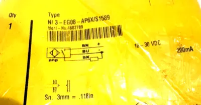NEW LOT OF 2 TURCK NI3-EG08-AP6X/S1589 SENSOR 4602789 NI3EG08AP6XS1589