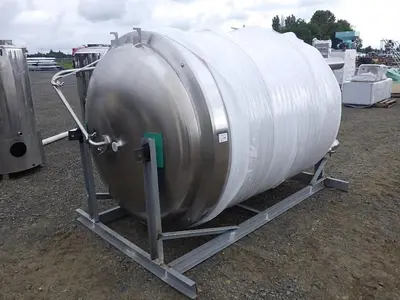 (2) Available - Previously sold 20 bbl/2500L/660Gal jacketed brite tank