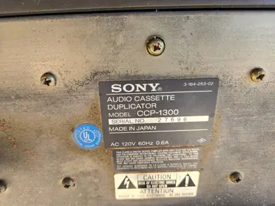 Sony CCP-1300 Monaural Audio Cassette Duplicator