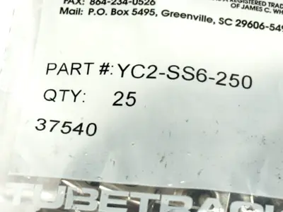 New | in-Stock Wesco YC2-SS6-250 Misc Fasteners Michigan US | Maverick Industrial Sales #1495594