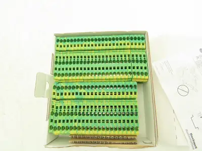Allen Bradley 1492-LG4T Ground Terminal Block Gray 4mm Sq 800V Lot of 47