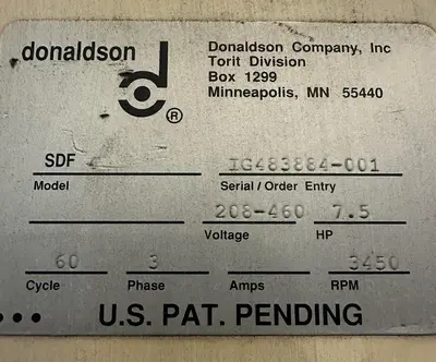 USED DONALDSON/TORIT IG483884-001