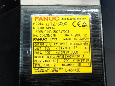 Used FANUC A06B0143B075#7008 Motors (misc) Ohio US | HGR 24 #887331