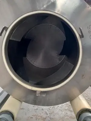 Stainless steel rotary drum powder mixer