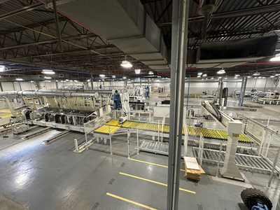 Stefani Evolution SSB Double-Sided Edgebander w/ Mahros Automatic Vacuum Loading & Unloading