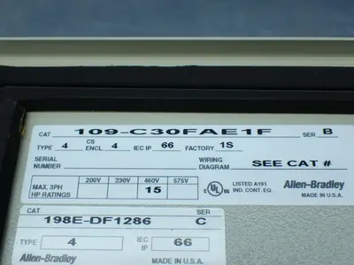 NEW ALLENBRADLEY 109C30FAE1F