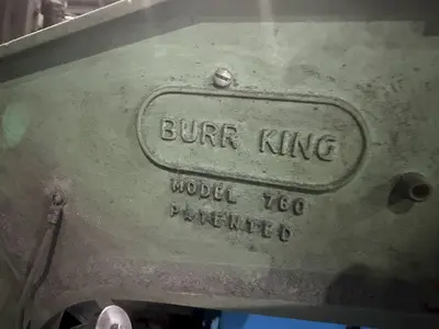BURR KING MODEL #760 BELT SANDER & CENTRAL MACHINERY MODEL #1024 DOUBLE END GRINDER ON COMMON BASE: YOBRO #24820