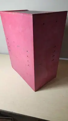 Red Metal Storage Cabinet with Shelving 22.5" tall