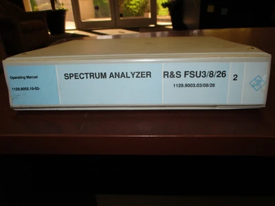 R&S 1129.9055.19-02 SPECTRUM ANALYZER OPERATION MANUAL