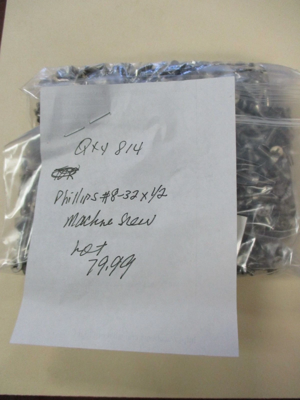 New Phillips #8-32 X 1/2" Machine Screws (QTY 814)
