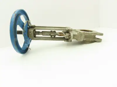 Velan L10-0320C-13BL 3" 316 Stainless Knife Gate Valve Rising Stem 10" Handwheel