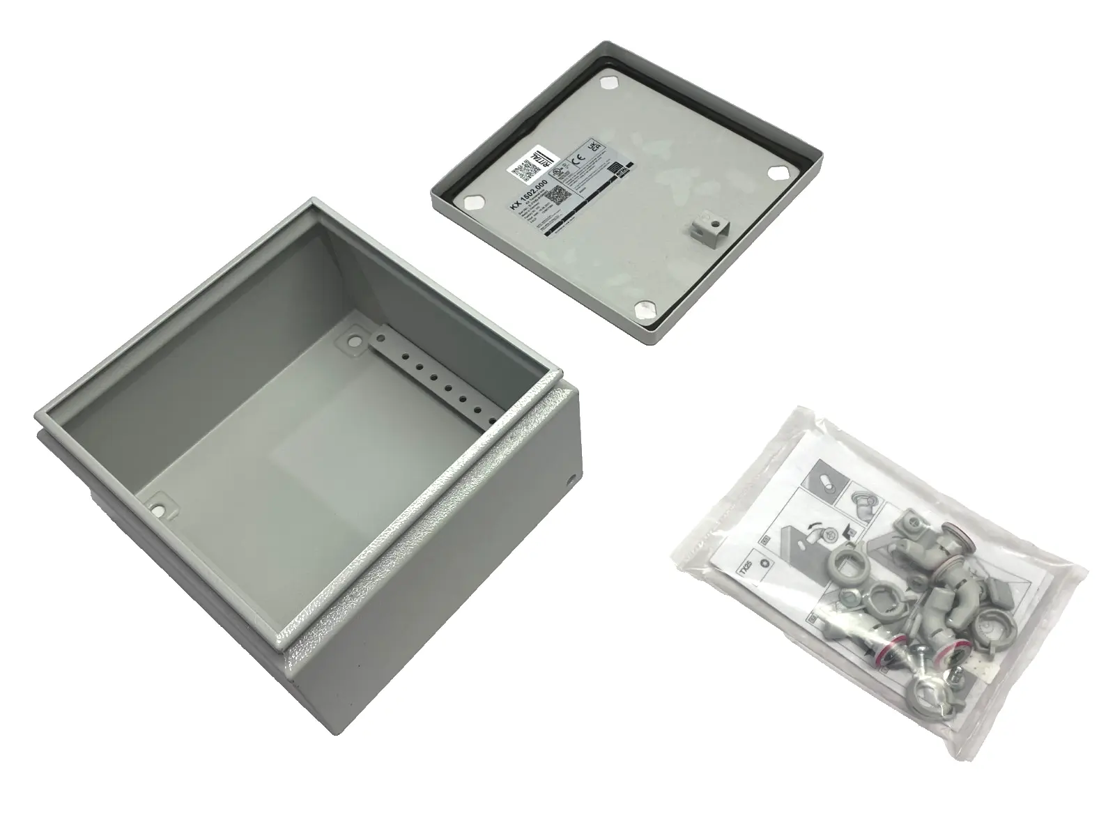 New | in-Stock Rittal Terminal Box KX, Carbon Steel, 200mm W 200mm H 120mm Depth Electrical Boxes Michigan US | Maverick Industrial Sales #1436983