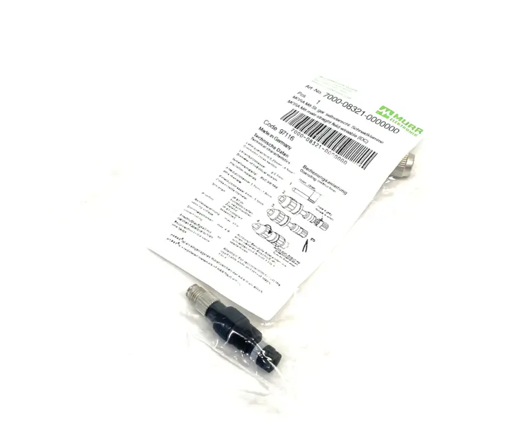 New | in-Stock MURRELEKTRONIK FIELD WIREABLE CONNECTOR M8 BARREL 3-PIN MALE Disconnects Michigan US | Maverick Industrial Sales #1089422