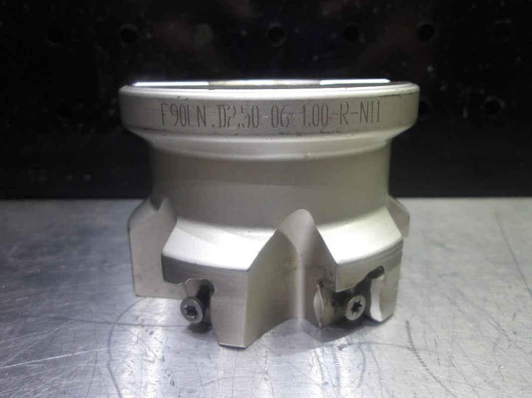 Iscar 2.5" Indexable Facemill 1" Arbor F90LN D2.50-06-1.00-R-N11 (LOC2859A)