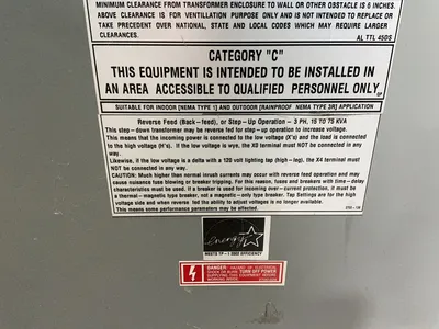 Used MGM TRANSFORMER CO. HT45A3K2SH Distribution Transformers Ohio US | HGR 24 #1539743