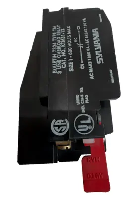 NEW SYLVANIA KTM31-12 OVERLOAD RELAY SIZE 1 600V TYPE 7324 TM3 KTM3112