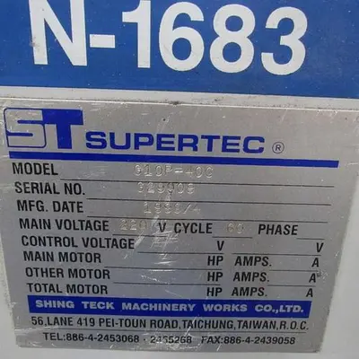 SUPERTEC G10P-40C Cylindrical Grinders (OD, O.D., Plain, Universal) | Mohawk Machinery (5)