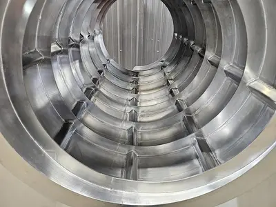 Used Coating Pan Drum Tumbler, 24" Diameter X 48" Long
