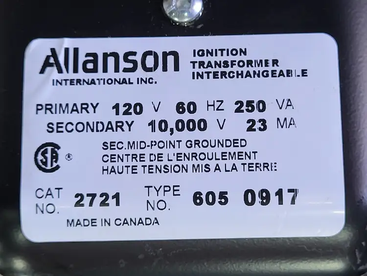 New | in-Stock ALLANSON 2721 Transformers British Columbia CA | Lenmark #266099