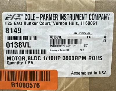 NEW Cole Parmer 00138VL