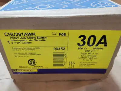 New | in-Stock SCHNEIDER CHU361AWK Switchgears British Columbia CA | Lenmark #1434789