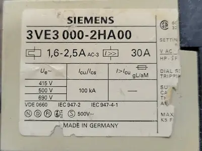 USED SIEMENS 3VE3000-2HA00