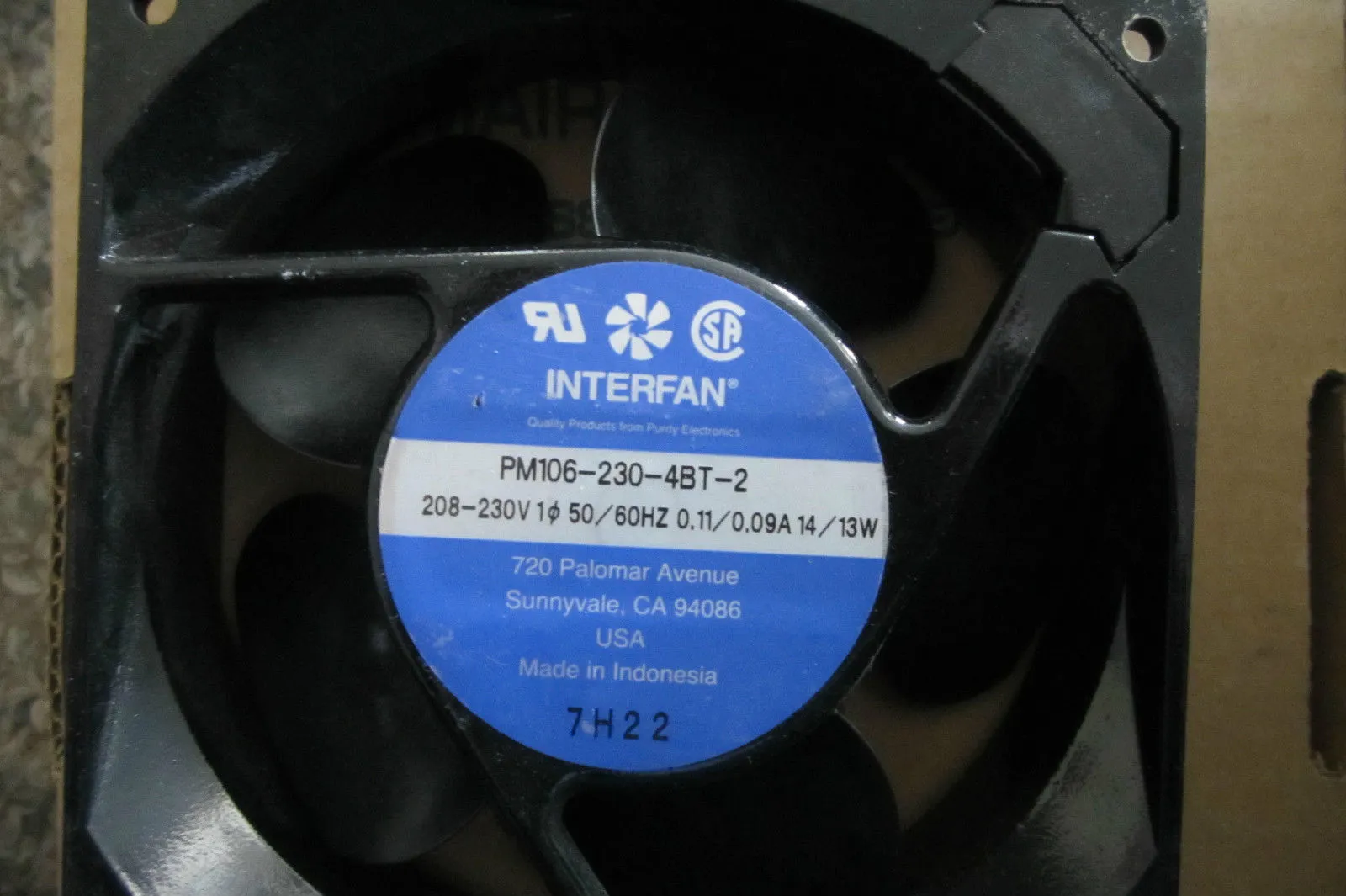NEW INTERFAN PM106-230-4BT-2 FAN PM1062304BT2