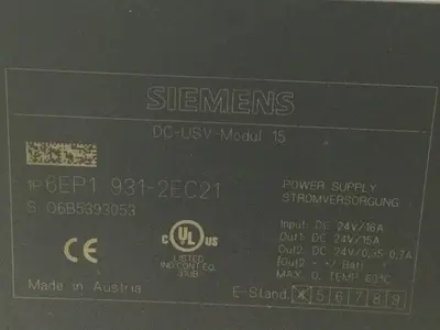 USED SIEMENS 6EP1 931-2EC21