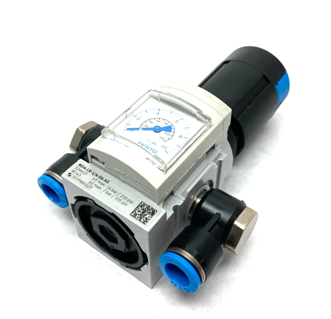 USED FESTO PRESSURE REGULATOR 1/4" PORTS MS4-LR-1/4-D6-AS