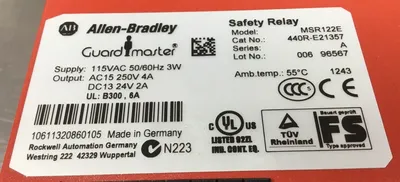 Allen Bradley 440R-E21357 GuardMaster Relay MSR122E 115VAC 3W 5D-15