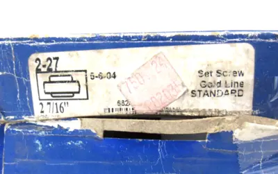 NEW SEALMASTER 2-27 BALL BEARING INSERT 2-7/16" 227