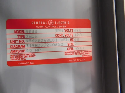 Used GE 947X0537F01 Starters Ohio US | Equipment Recovery Corp. #1330725