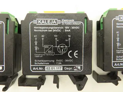 Kaleja 02.01.117 Electronic Load Relay 12/24VDC 7.5A Lot of 5