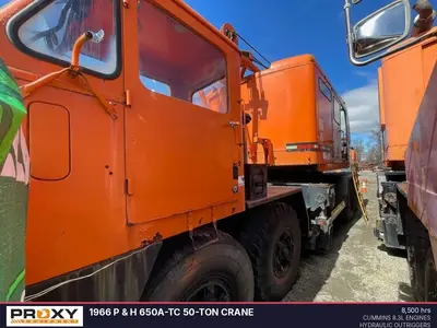 Used 1966 P & H 650A-TC 50-TON CRANE Truck-Mounted Cranes Pennsylvania US | Proxy Equipment #1384916