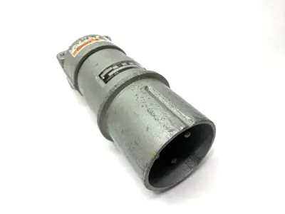 USED APPLETON INDUSTRIAL WEATHERPROOF SLEEVE W/ MALE PLUG 3 POLE 100A