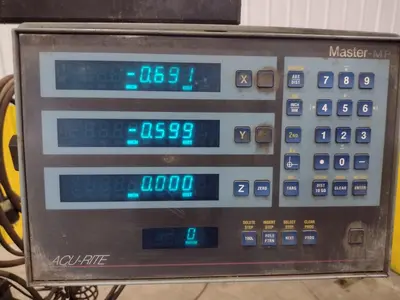 2 HP DOALL MODEL @PM-200V RAM TYPE VERTICAL MILL WITH POWER FEED & DRO: STOCK #22880