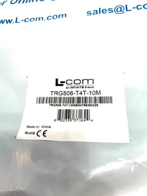 NEW L-COM ETHERNET CABLE ASSEMBLY D-CODED RJ45 TO M12 4-PIN