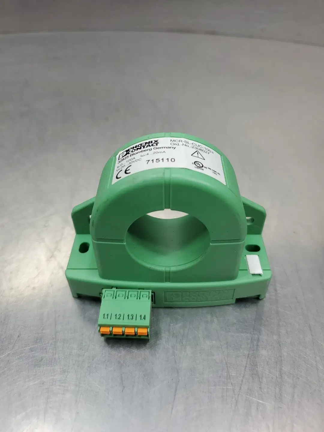 Phoenix Contact MCR-SL-CUC-100-I Current Transducer w/Terminal Port, 100A. 3D-72