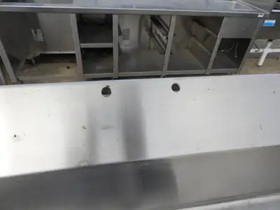 Used Duke Used 3 Compartment Stainless Steel Commercial Sink with Twist Drains and X-Stream Wash - SS18 Sinks Illinois US | Falcon Restaurant Supply #1376484