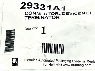 NEW AUTOMATED PACKAGING SYSTEMS DEVICENET TERMINATOR CONNECTOR